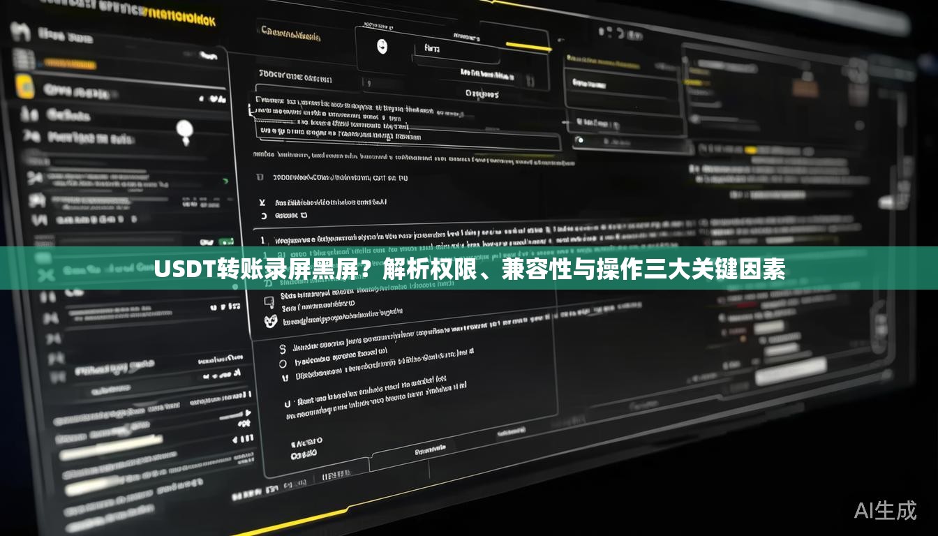 USDT转账录屏黑屏?解析权限、兼容性与操作三大关键因素 USDT转账录屏黑屏?解析权限、兼容性与操作三大关键因素