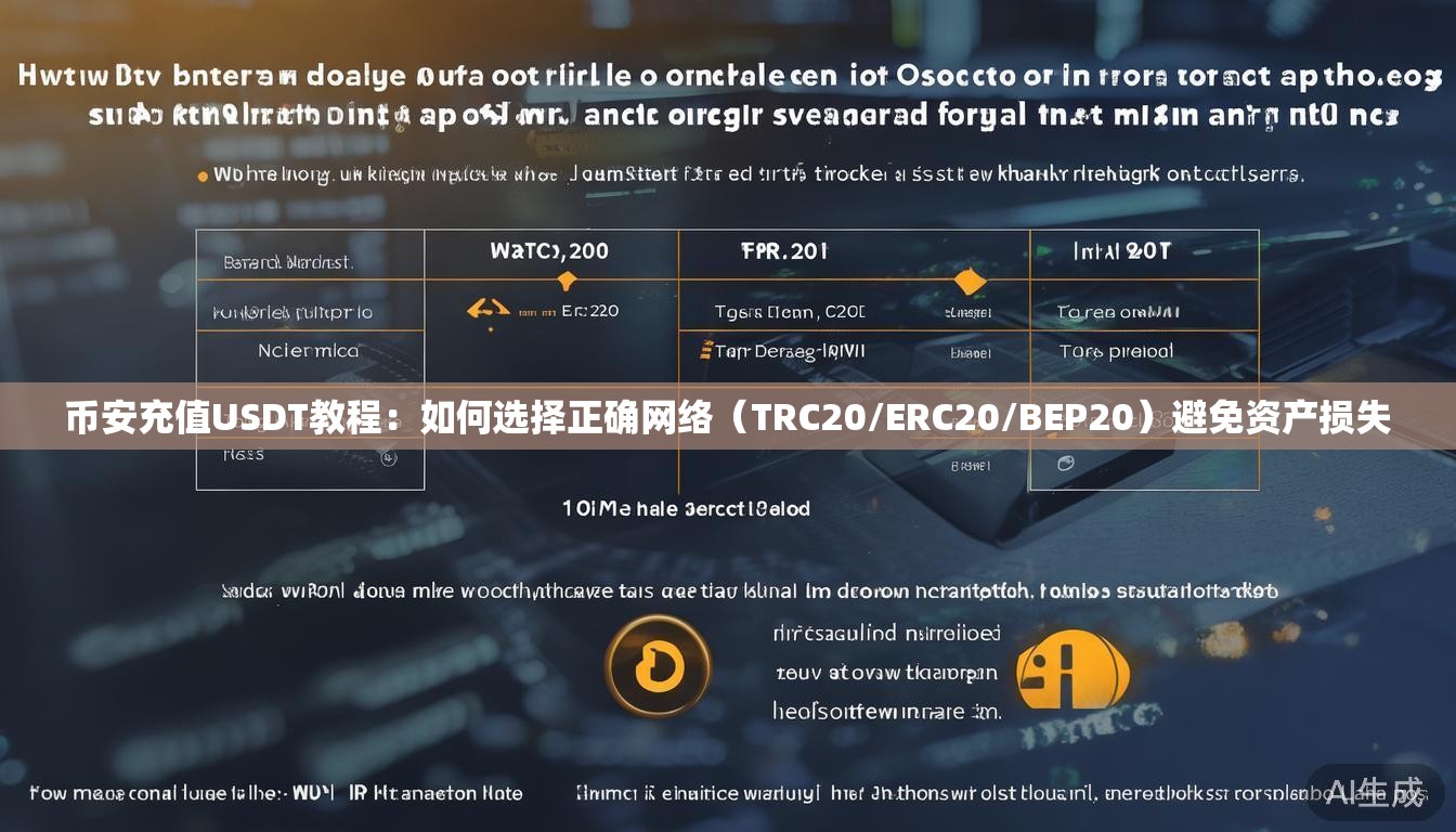 币安充值USDT教程:如何选择正确网络(TRC20/ERC20/BEP20)避免资产损失 币安充值USDT教程:如何选择正确网络(TRC20/ERC20/BEP20)避免资产损失