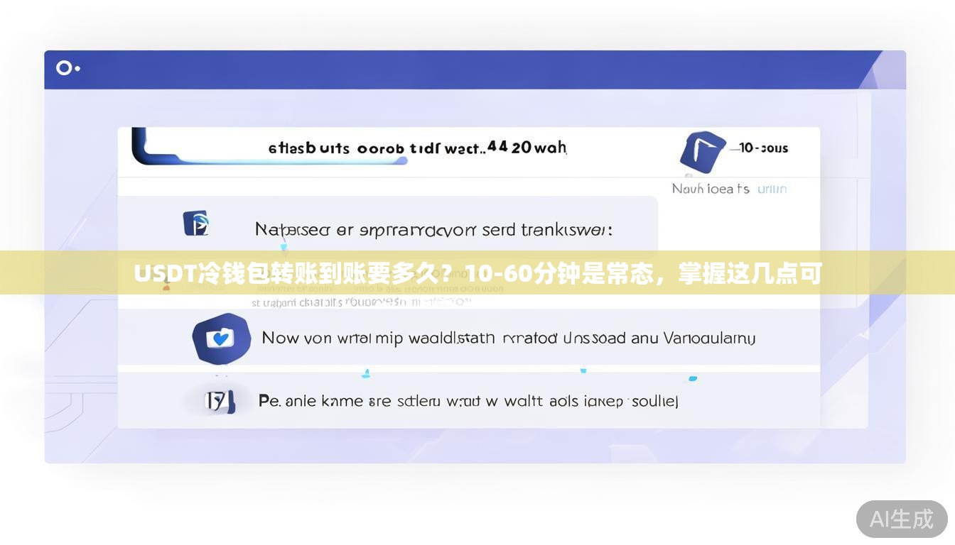 USDT冷钱包转账到账要多久?10-60分钟是常态,掌握这几点可 USDT冷钱包转账到账要多久?10-60分钟是常态,掌握这几点可